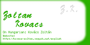 zoltan kovacs business card