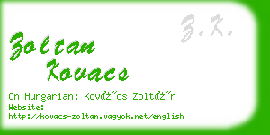 zoltan kovacs business card